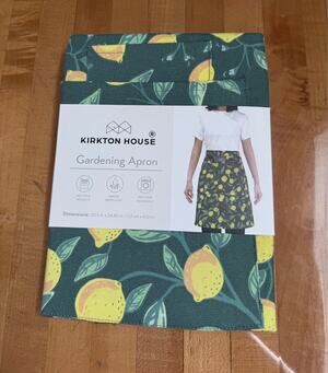 Gardening Half Apron -Lemon Print OS NWT